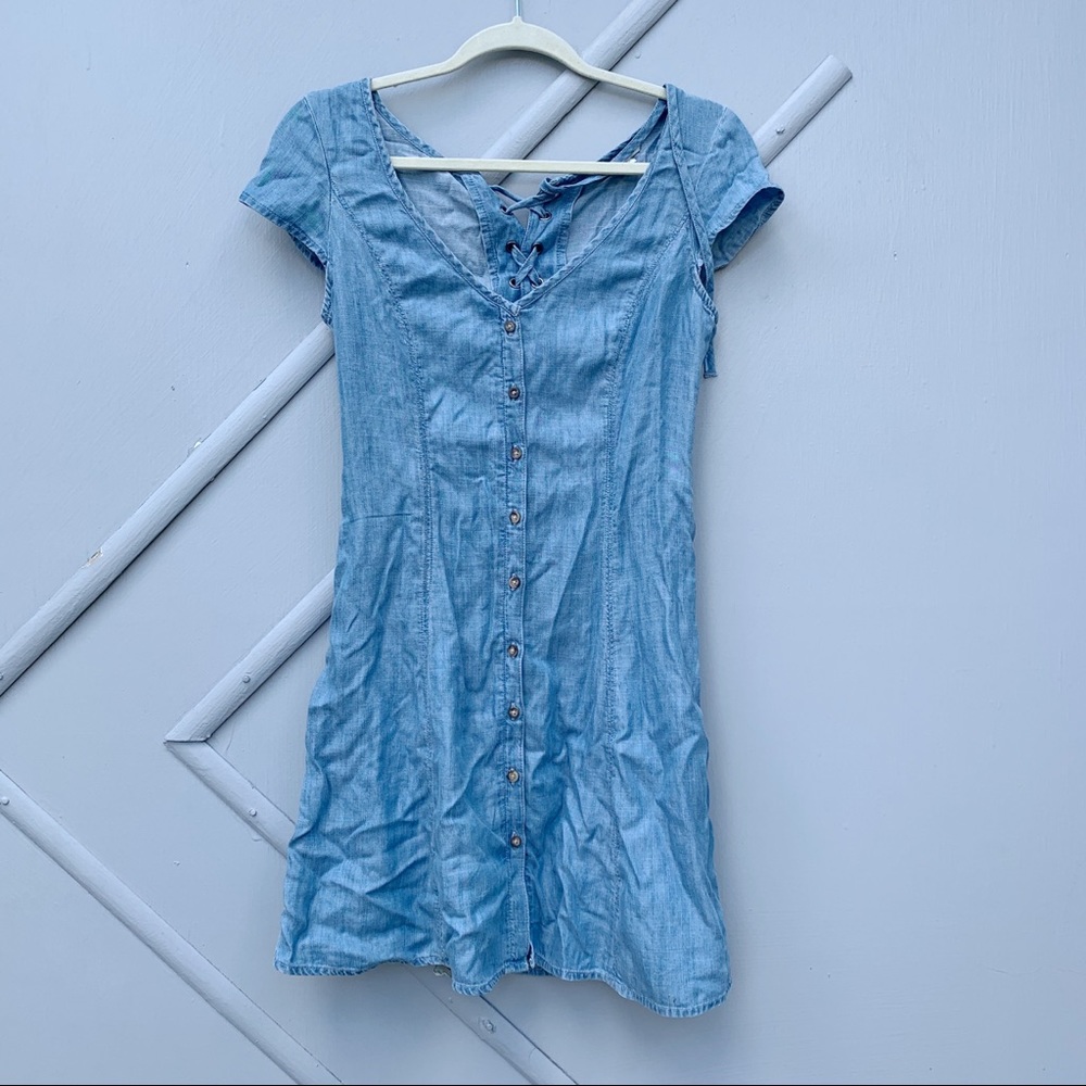 American Eagle Blue Denim Buttoned Dress | S/P